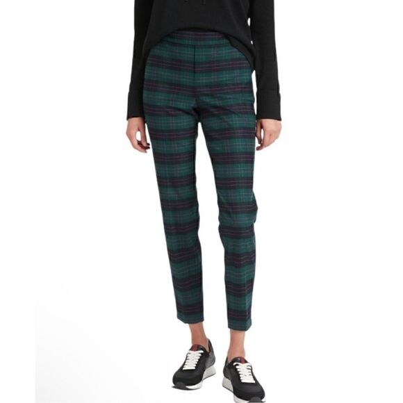Banana Republic Hayden Pant Green Plaid NWT - Picture 7 of 8